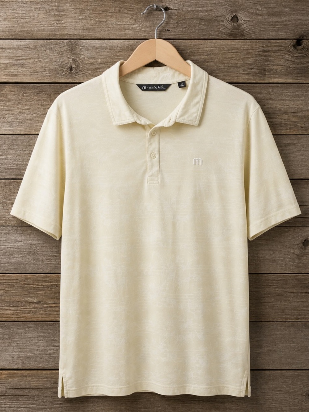 Travis Mathew Pale Cream Golf Polo Shirt 2XL